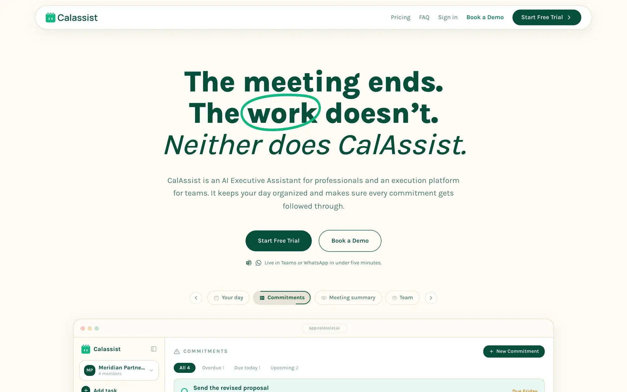 CalAssist screenshot 1